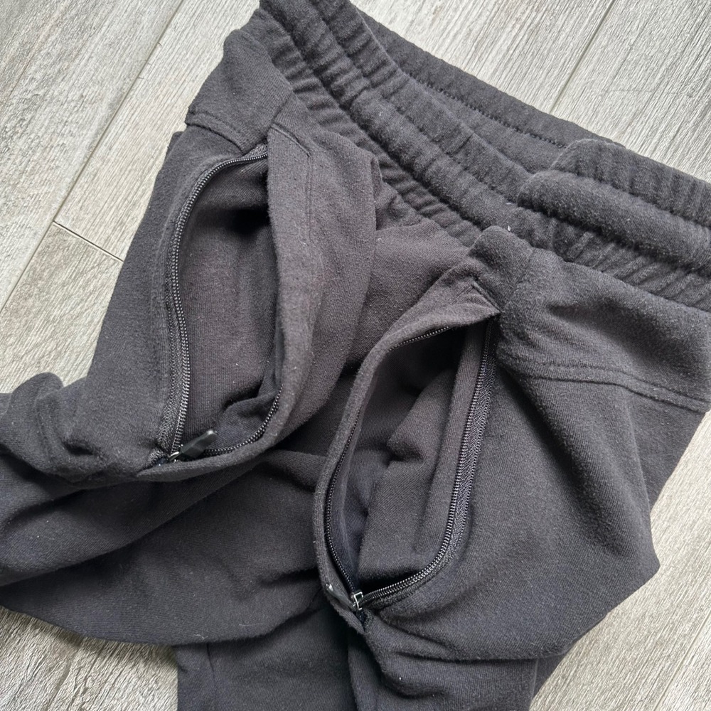 Gymshark Black Joggers Sweatpants Size M womens zip ankles and pockets - Picture 5 of 7